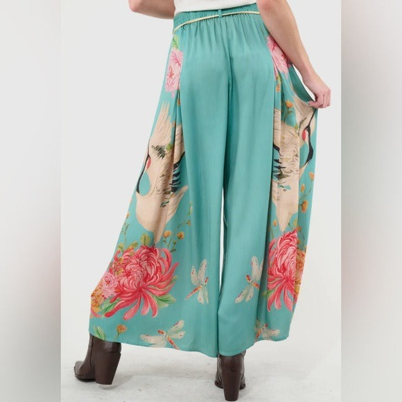 ARATTA Beautiful Western Boho Chic Legend of the Crane Pants