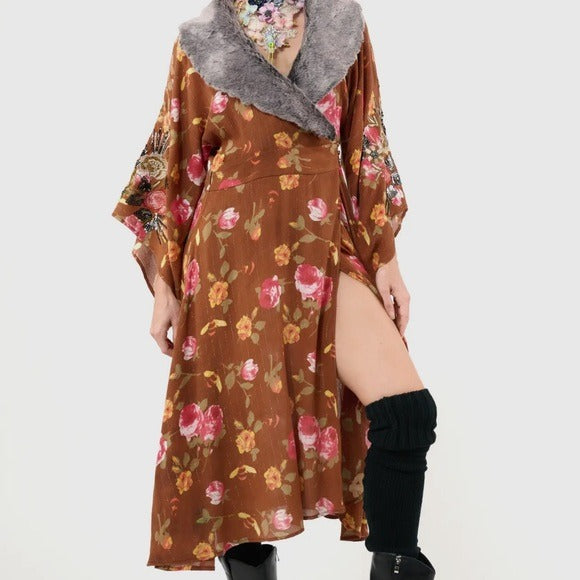 ARATTA Elegant Boho Chic Charlene Princess of Monaco Kimono Dress