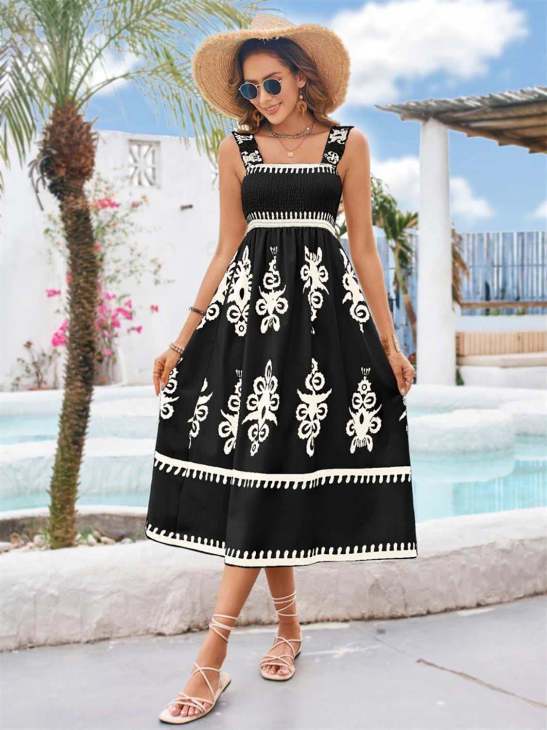 aqua black and white dress Aqua Black And White Dress
