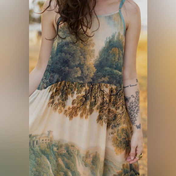 ⭐️Market of Stars⭐️ Awakening Bohéme Landscape Bamboo Dress