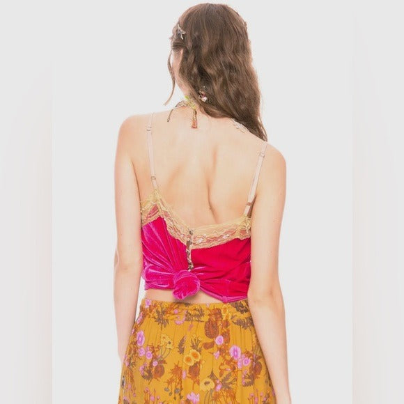 ARATTA Velvet Dreams Rosa Cami with Beaded Trim