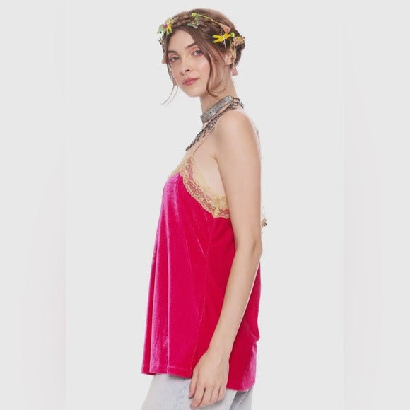 ARATTA Velvet Dreams Rosa Cami with Beaded Trim