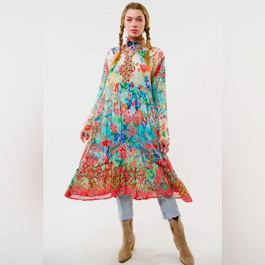 ARATTA Vibrant Boho Chic Sophia Dress Unique