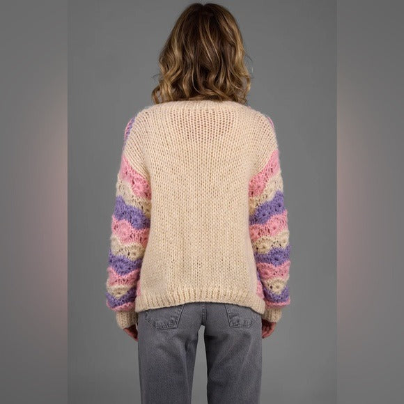 Anthropologie SAACHI Knitted Chunky Rolling Hills Cardigan