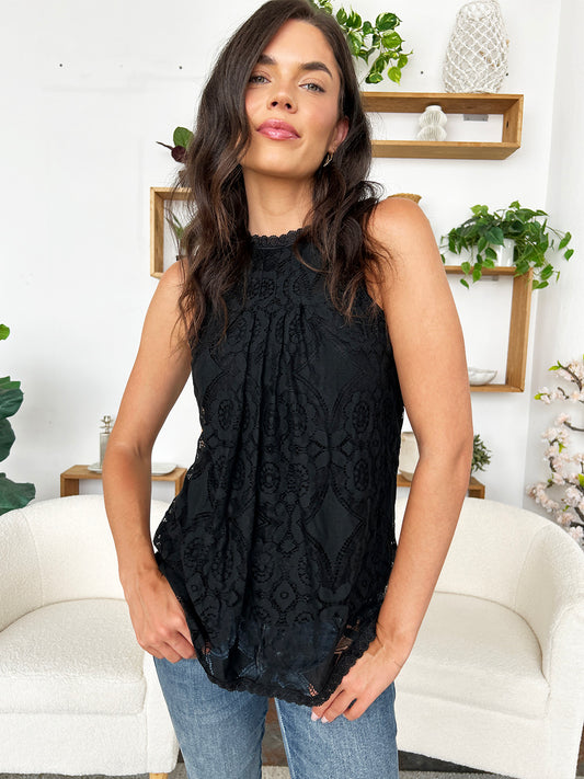 Lace Round Neck Tank