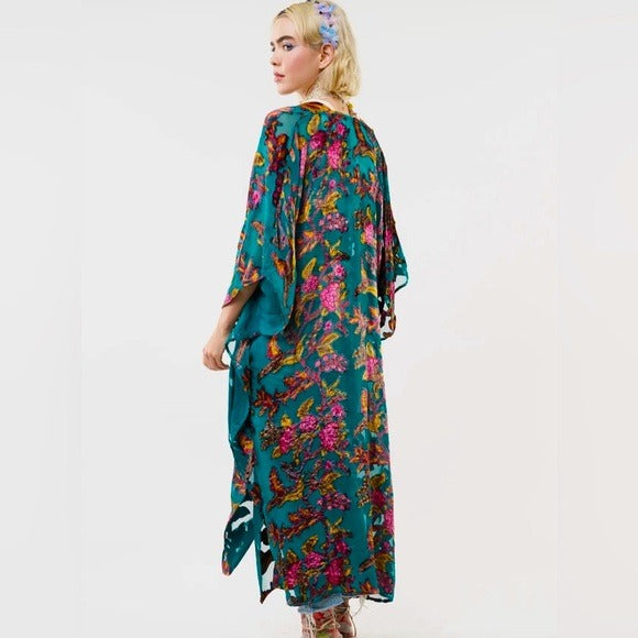 ARATTA Elegant Holiday Jewels Maxi Kimono