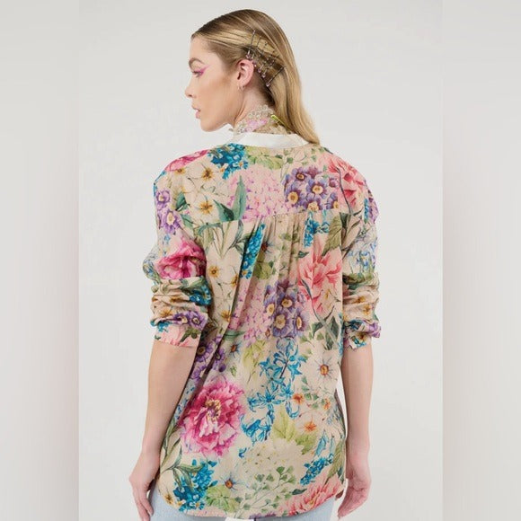 ARATTA Miss September Embroidered Fall Floral Boho Chic Blouse