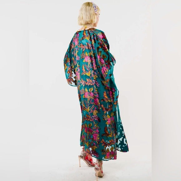 ARATTA Elegant Holiday Jewels Maxi Kimono