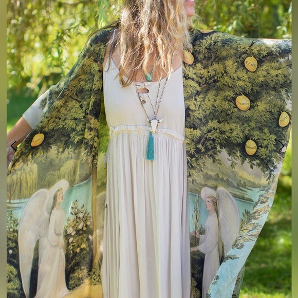 ⭐️Market of Stars⭐️ Bohemian Tree of Life Goddess Kimono Robe Duster