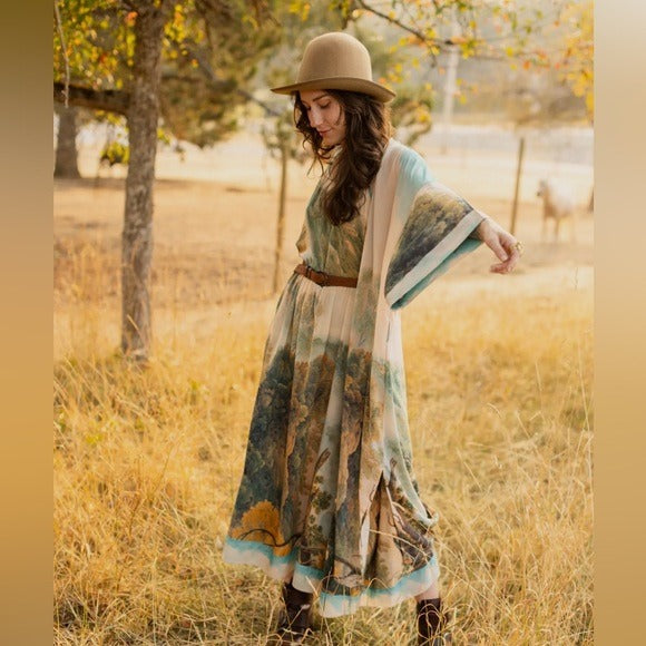 ⭐️Market of Stars⭐️ Awakening Bohéme Landscape Bamboo Dress