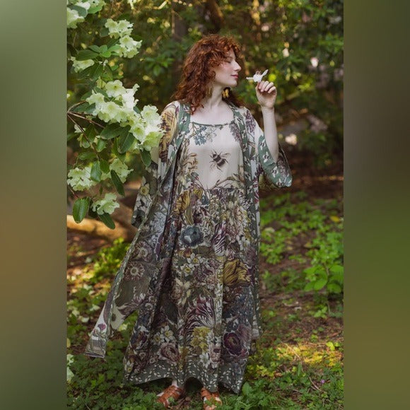 ⭐️Market of Stars⭐️ Love Grows Wild Vintage Style Boho Artisan Dress with Bees