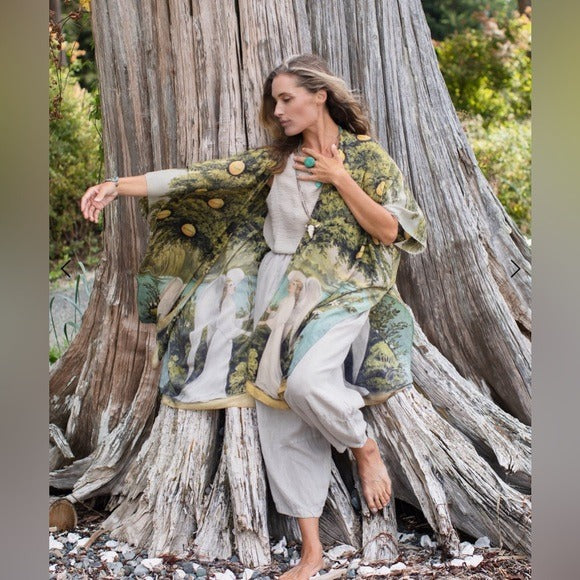 ⭐️Market of Stars⭐️ Bohemian Tree of Life Goddess Kimono Robe Duster