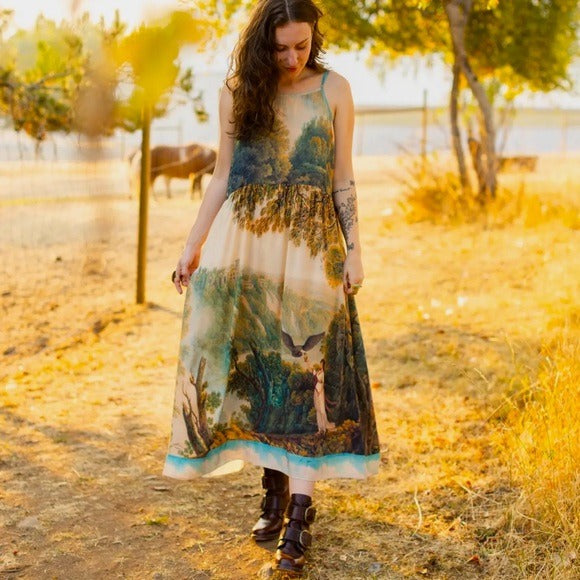 ⭐️Market of Stars⭐️ Awakening Bohéme Landscape Bamboo Dress