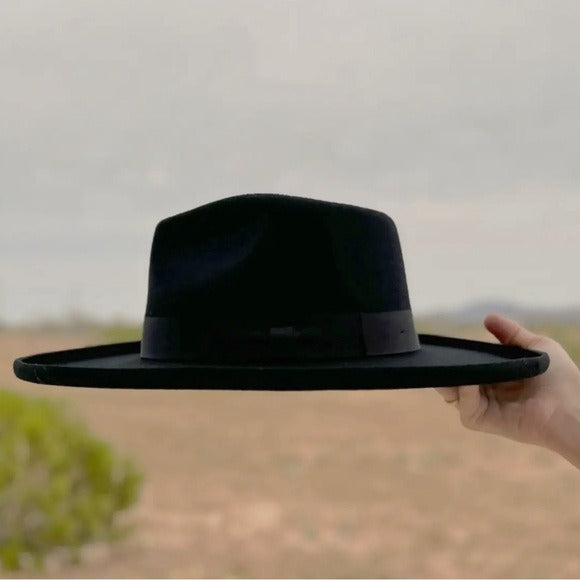 Wild as Heck- The Stevie Hat-  Unique Western Wool Pencil Brim Fedora