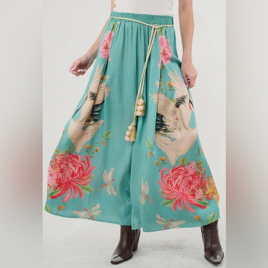 ARATTA Beautiful Western Boho Chic Legend of the Crane Pants